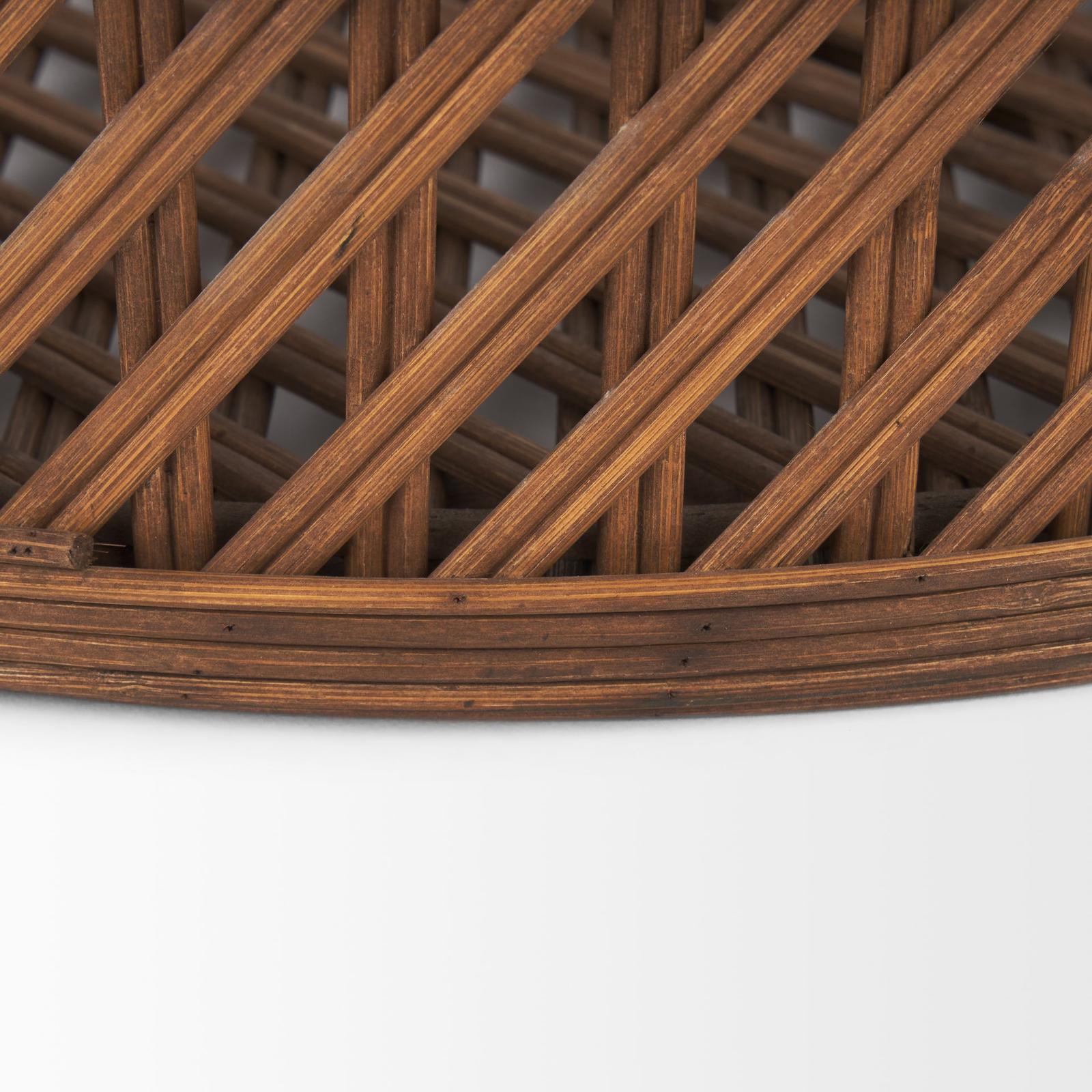 Mercana Thala Medium Brown Round Wicker Tray - Set of 2 Clearance