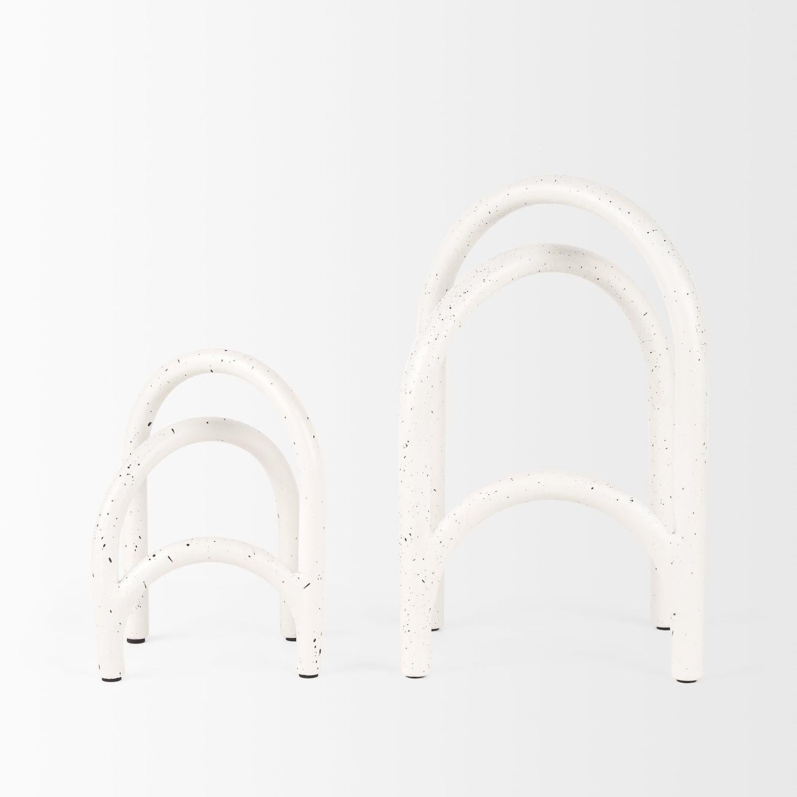 Mercana Springe White & Gray Speckled Arch Decorative Object - Set of 2