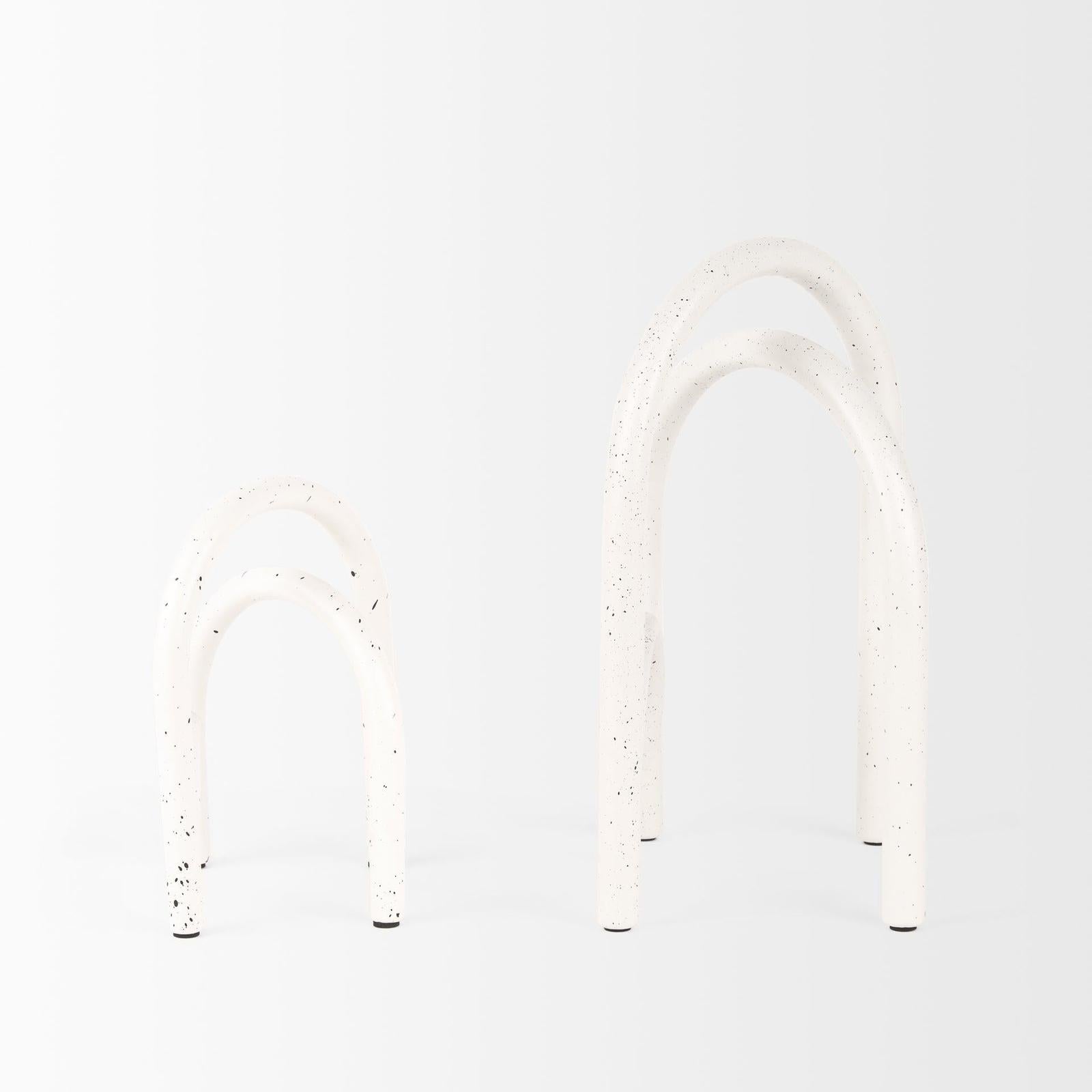 Mercana Springe White & Gray Speckled Arch Decorative Object - Set of 2