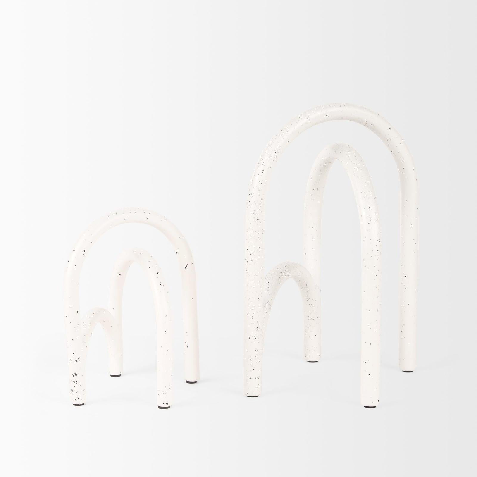 Mercana Springe White & Gray Speckled Arch Decorative Object - Set of 2