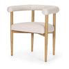 Mercana Arden Dining Chair w/ Medium Brown Wood and Cream Twill Fabric Clearance