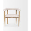 Mercana Arden Dining Chair w/ Medium Brown Wood and Cream Twill Fabric Clearance