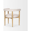 Mercana Arden Dining Chair w/ Medium Brown Wood and Cream Twill Fabric Clearance