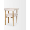 Mercana Arden Dining Chair w/ Medium Brown Wood and Cream Twill Fabric Clearance