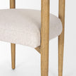 Mercana Arden Dining Chair w/ Medium Brown Wood and Cream Twill Fabric Clearance