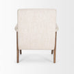 Mercana Nico Oatmeal Upholstered w/ Brown Wood Accent Chair Clearance