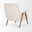 Mercana Nico Oatmeal Upholstered w/ Brown Wood Accent Chair Clearance