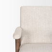 Mercana Nico Oatmeal Upholstered w/ Brown Wood Accent Chair Clearance