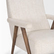 Mercana Nico Oatmeal Upholstered w/ Brown Wood Accent Chair Clearance