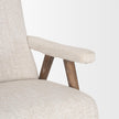 Mercana Nico Oatmeal Upholstered w/ Brown Wood Accent Chair Clearance