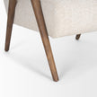 Mercana Nico Oatmeal Upholstered w/ Brown Wood Accent Chair Clearance