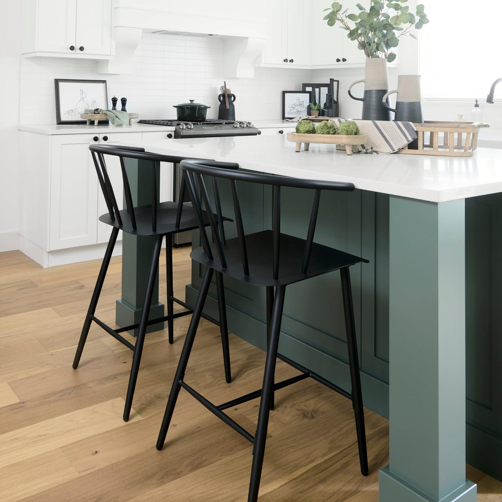 Mercana Colin Black Metal Counter Stool