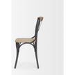 Mercana Etienne Light Brown Wood w/ Iron Metal Dining Chair Clearance