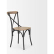 Mercana Etienne Light Brown Wood w/ Iron Metal Dining Chair Clearance