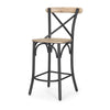 Mercana Etienne Light Brown Wood w/ Iron Metal Counter Stool Clearance