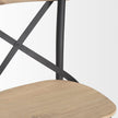 Mercana Etienne Light Brown Wood w/ Iron Metal Counter Stool Clearance