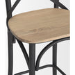 Mercana Etienne Light Brown Wood w/ Iron Metal Counter Stool Clearance