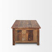 Mercana Wilton Brown Wood w/ 12 Black Metal Drawers Coffee Table Clearance