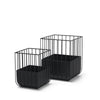Mercana Verna Matte Black Wire Cage Metal Planters-Set of 2 Clearance