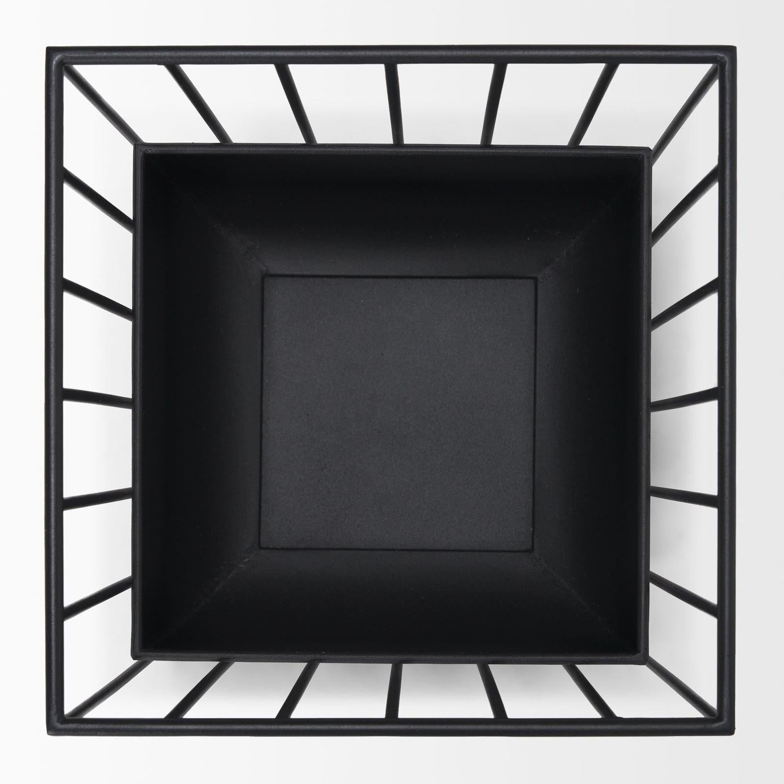 Mercana Verna Matte Black Wire Cage Metal Planters-Set of 2 Clearance