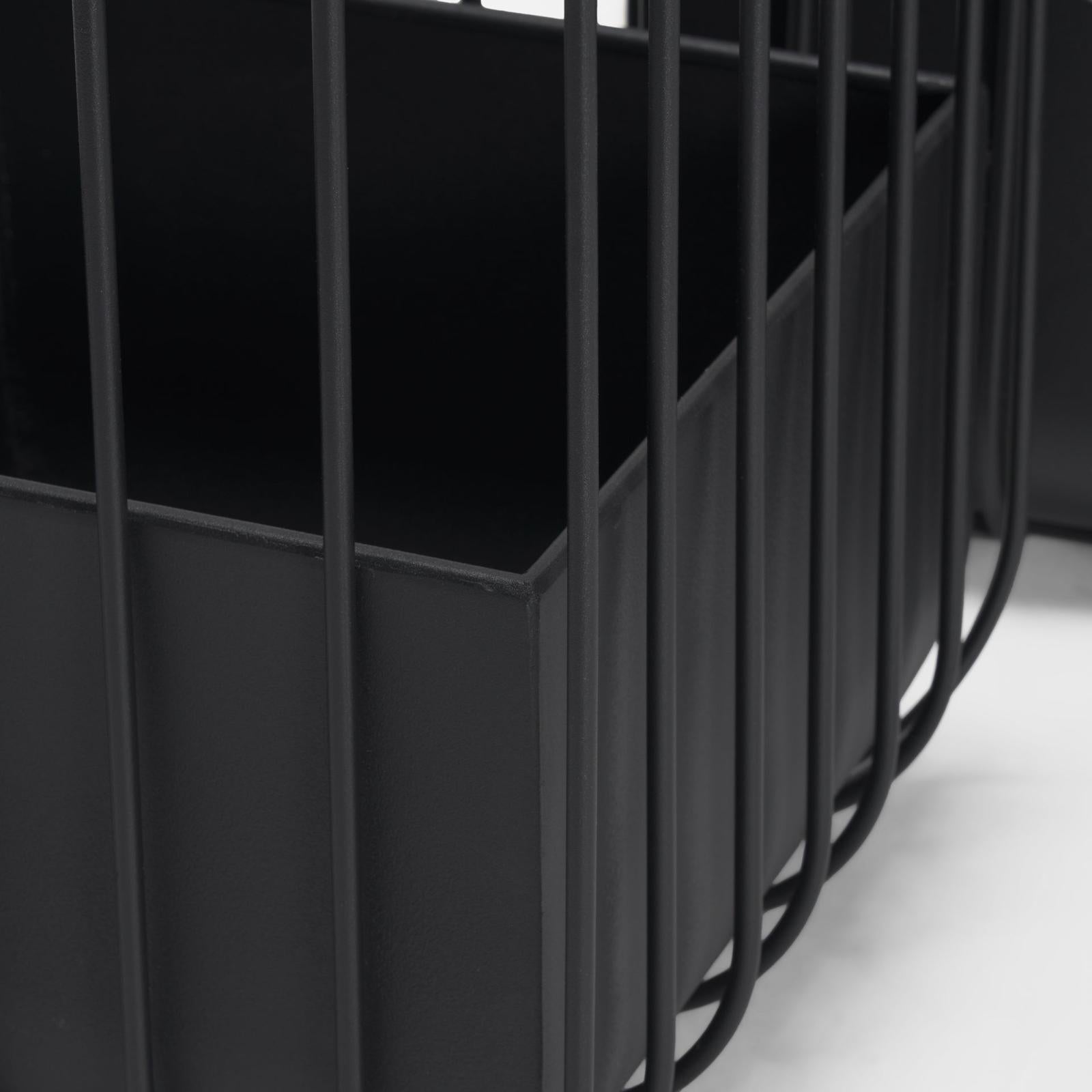 Mercana Verna Matte Black Wire Cage Metal Planters-Set of 2 Clearance