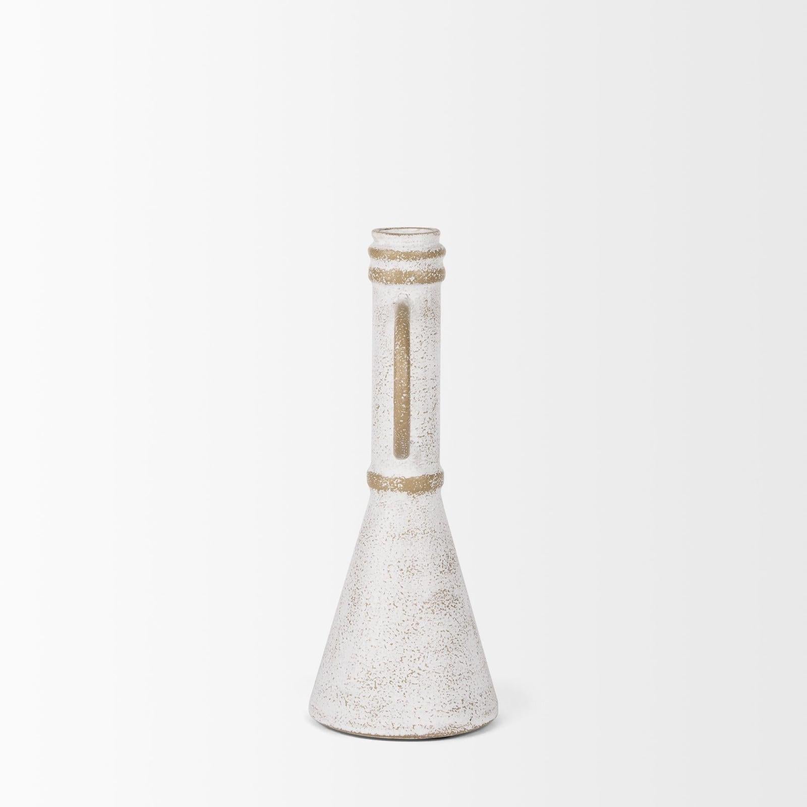 Mercana Ziva Distressed White Metal Sculptural Object