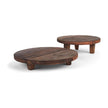 Mercana Iza Medium Brown Wooden Riser - Set of 2