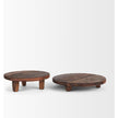Mercana Iza Medium Brown Wooden Riser - Set of 2