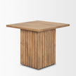 Mercana June Light Brown Wood w/ Fluting Square Side Table