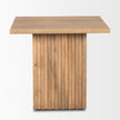Mercana June Light Brown Wood w/ Fluting Square Side Table