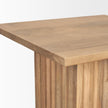 Mercana June Light Brown Wood w/ Fluting Square Side Table