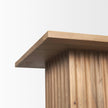 Mercana June Light Brown Wood w/ Fluting Square Side Table