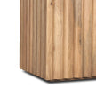 Mercana June Light Brown Wood w/ Fluting Square Side Table