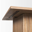 Mercana June Light Brown Wood w/ Fluting Square Coffee Table