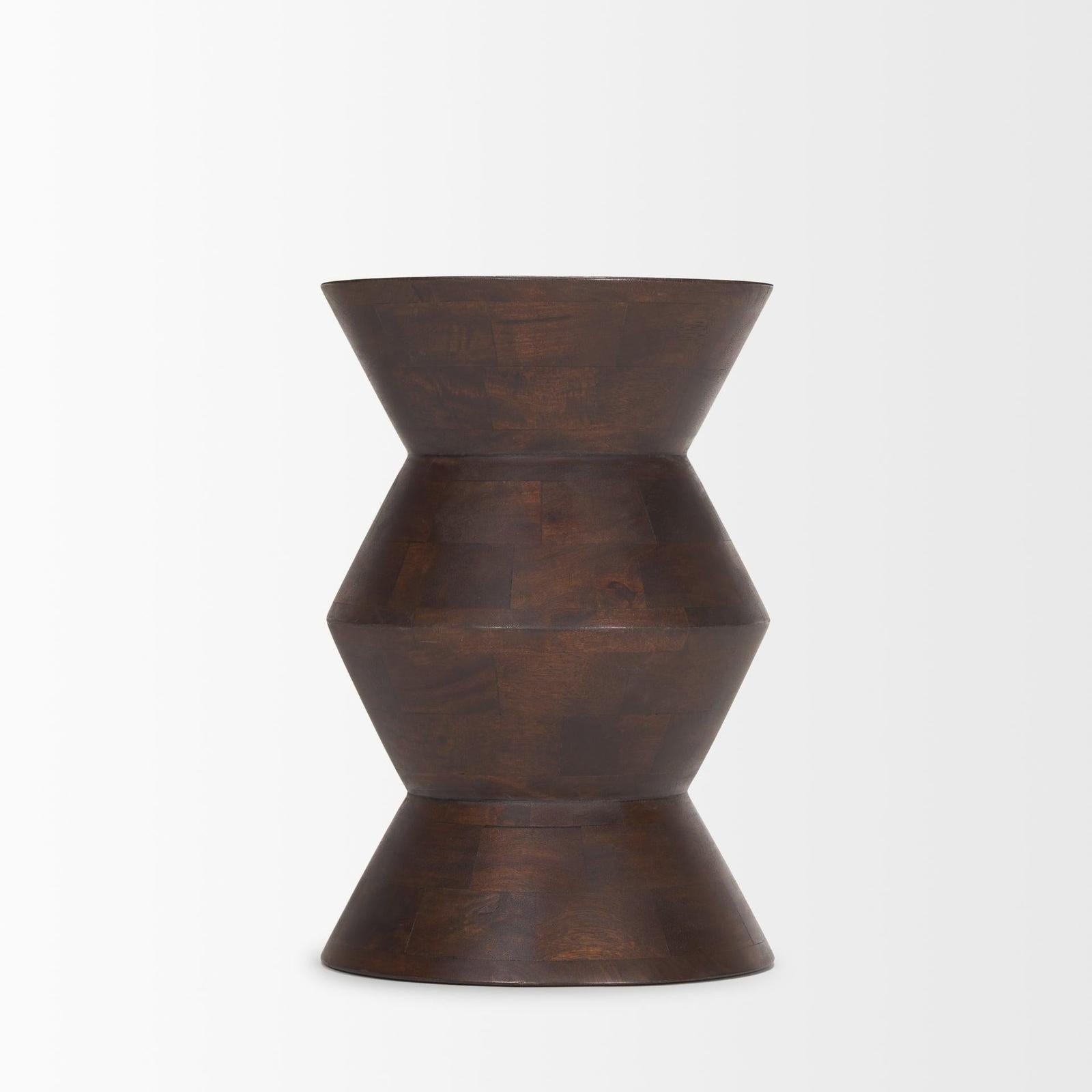 Mercana Odessa Dark Brown Wood Accent Table