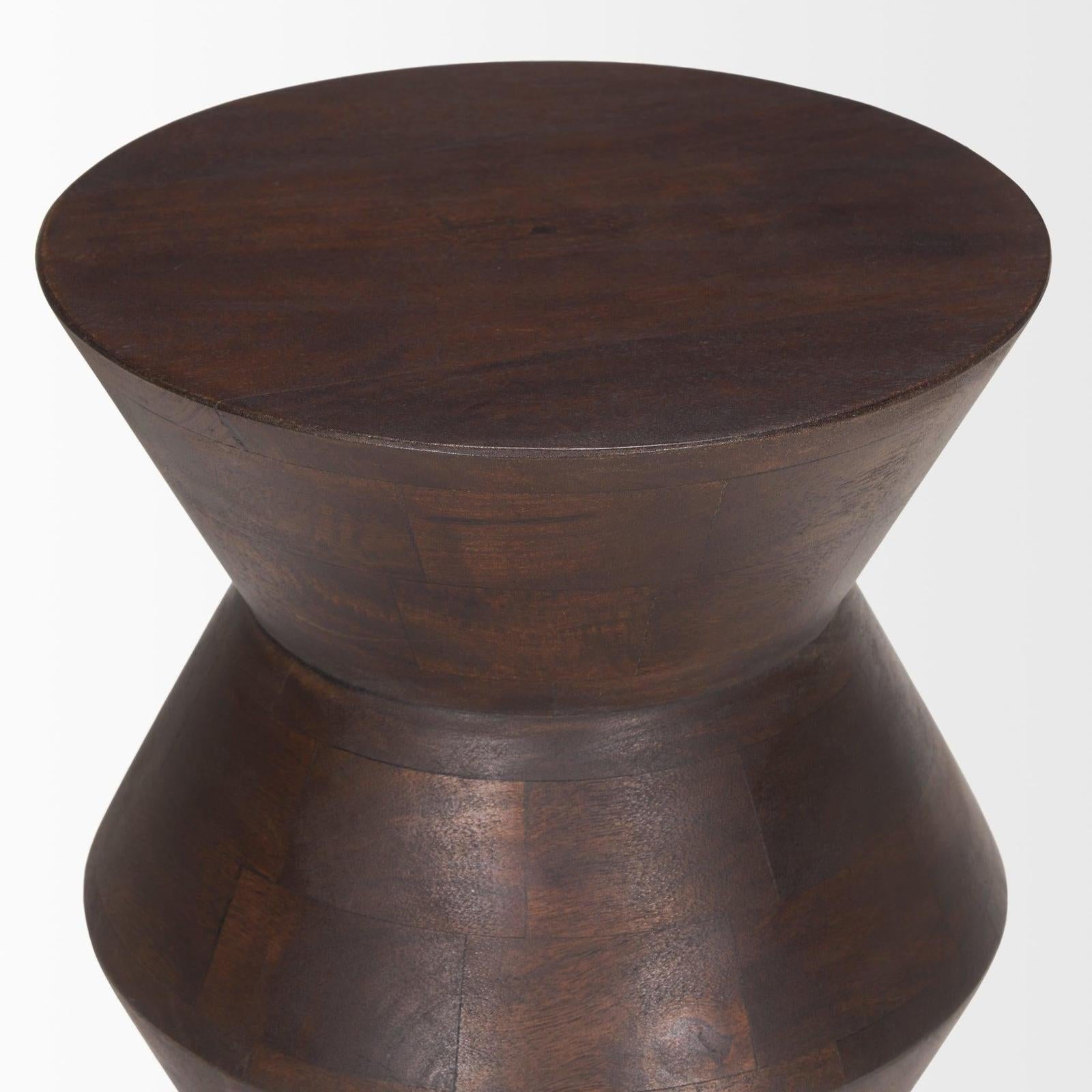 Mercana Odessa Dark Brown Wood Accent Table