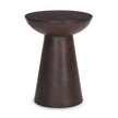 Mercana Novell Dark Brown Wood Pedestal Accent Table