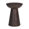 Mercana Novell Dark Brown Wood Pedestal Accent Table