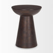 Mercana Novell Dark Brown Wood Pedestal Accent Table