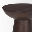 Mercana Novell Dark Brown Wood Pedestal Accent Table