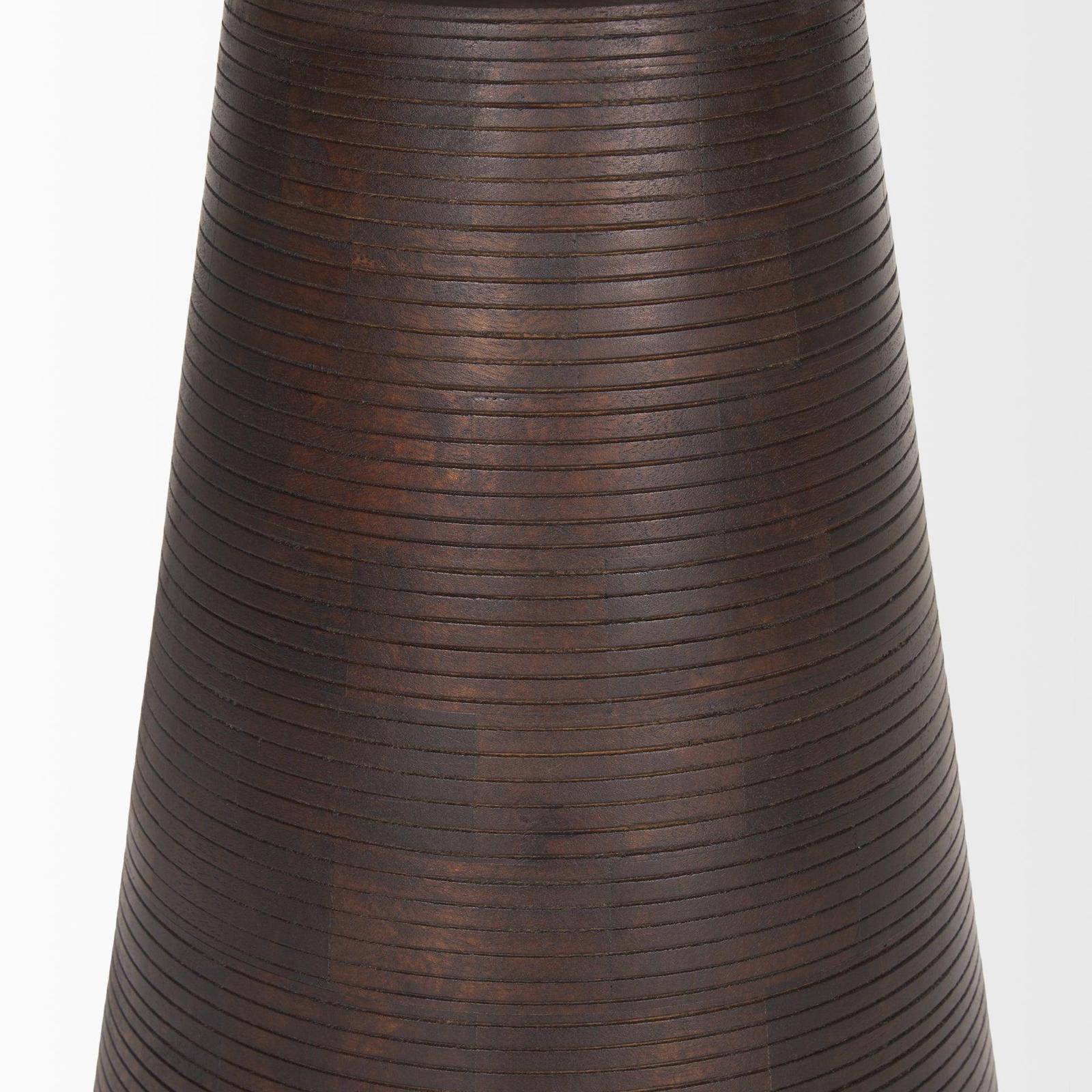 Mercana Novell Dark Brown Wood Pedestal Accent Table