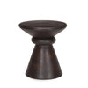 Mercana Palmera Dark Brown Wood Pedestal Accent Table