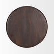 Mercana Palmera Dark Brown Wood Pedestal Accent Table