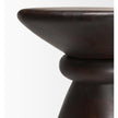 Mercana Palmera Dark Brown Wood Pedestal Accent Table