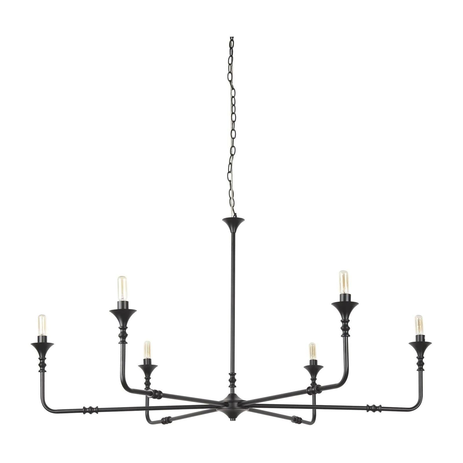 Mercana Gabriel Large Matte Black Chandelier Clearance