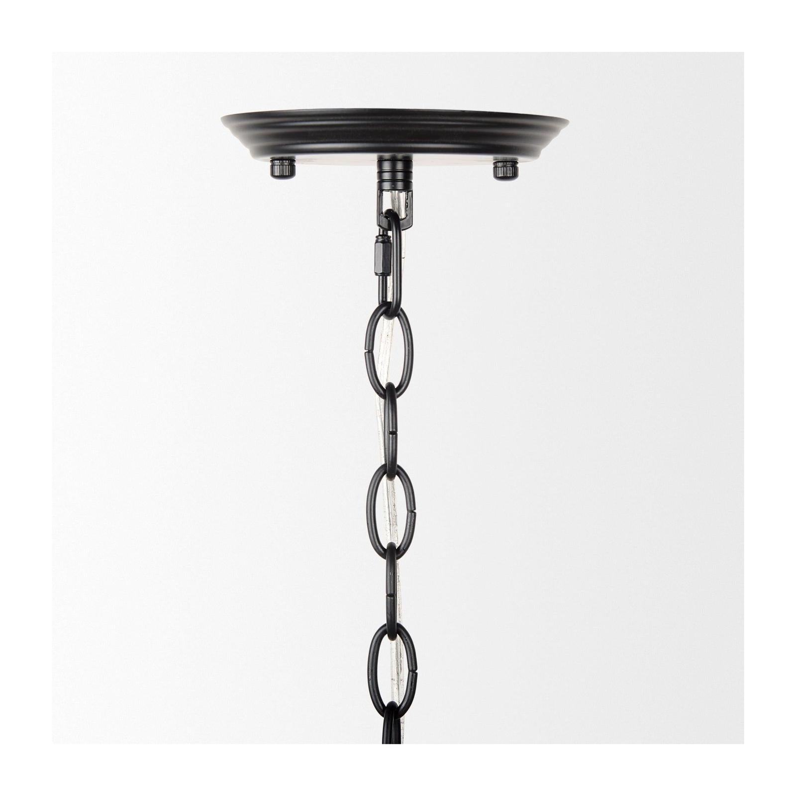 Mercana Gabriel Large Matte Black Chandelier Clearance