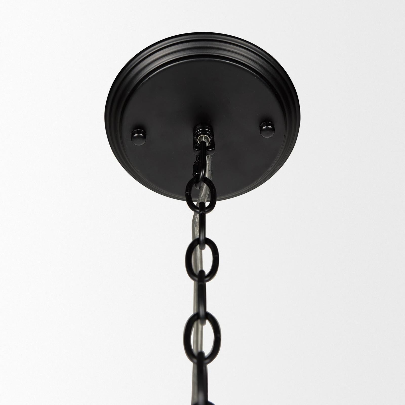 Mercana Gabriel Large Matte Black Chandelier Clearance