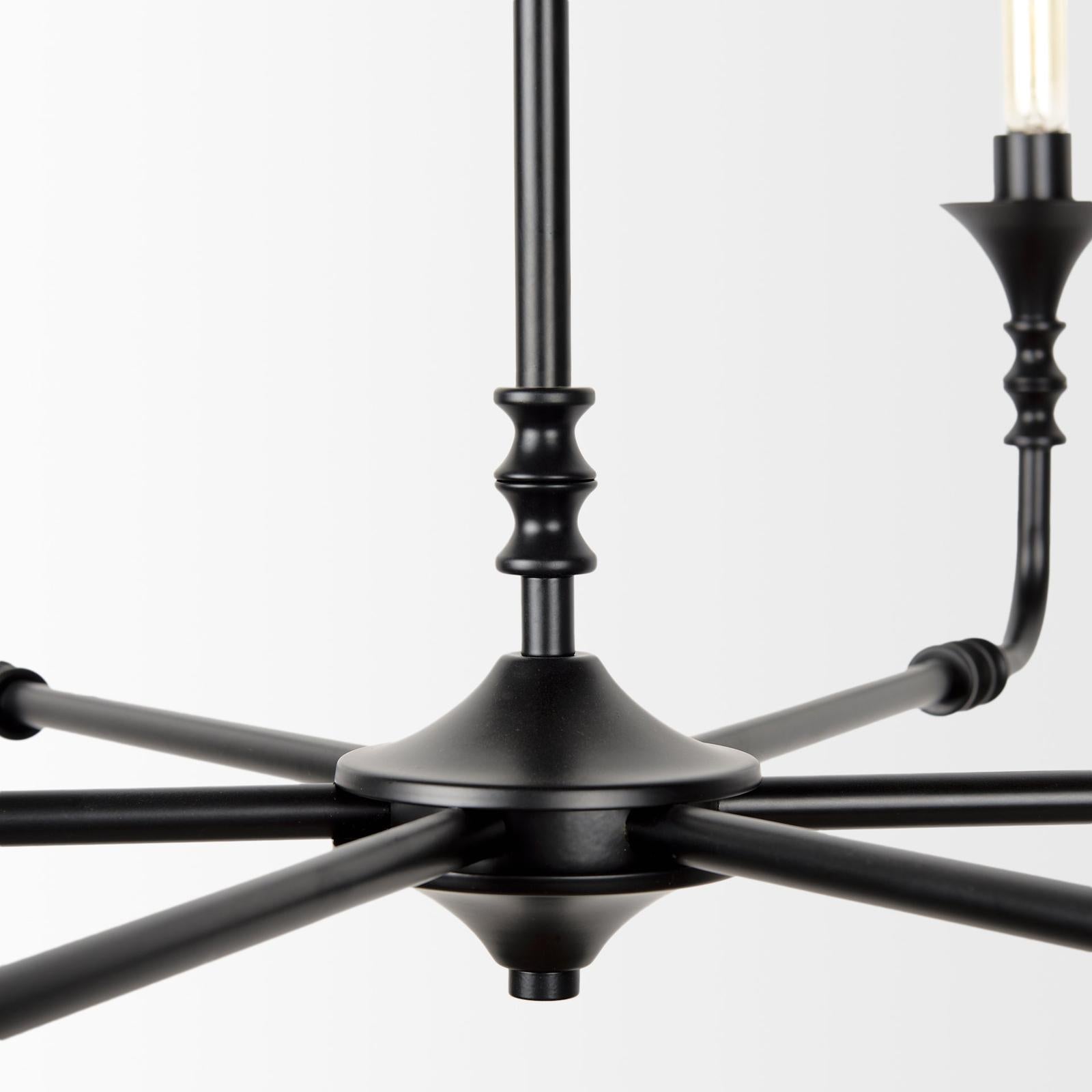 Mercana Gabriel Large Matte Black Chandelier Clearance
