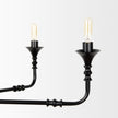 Mercana Gabriel Large Matte Black Chandelier Clearance
