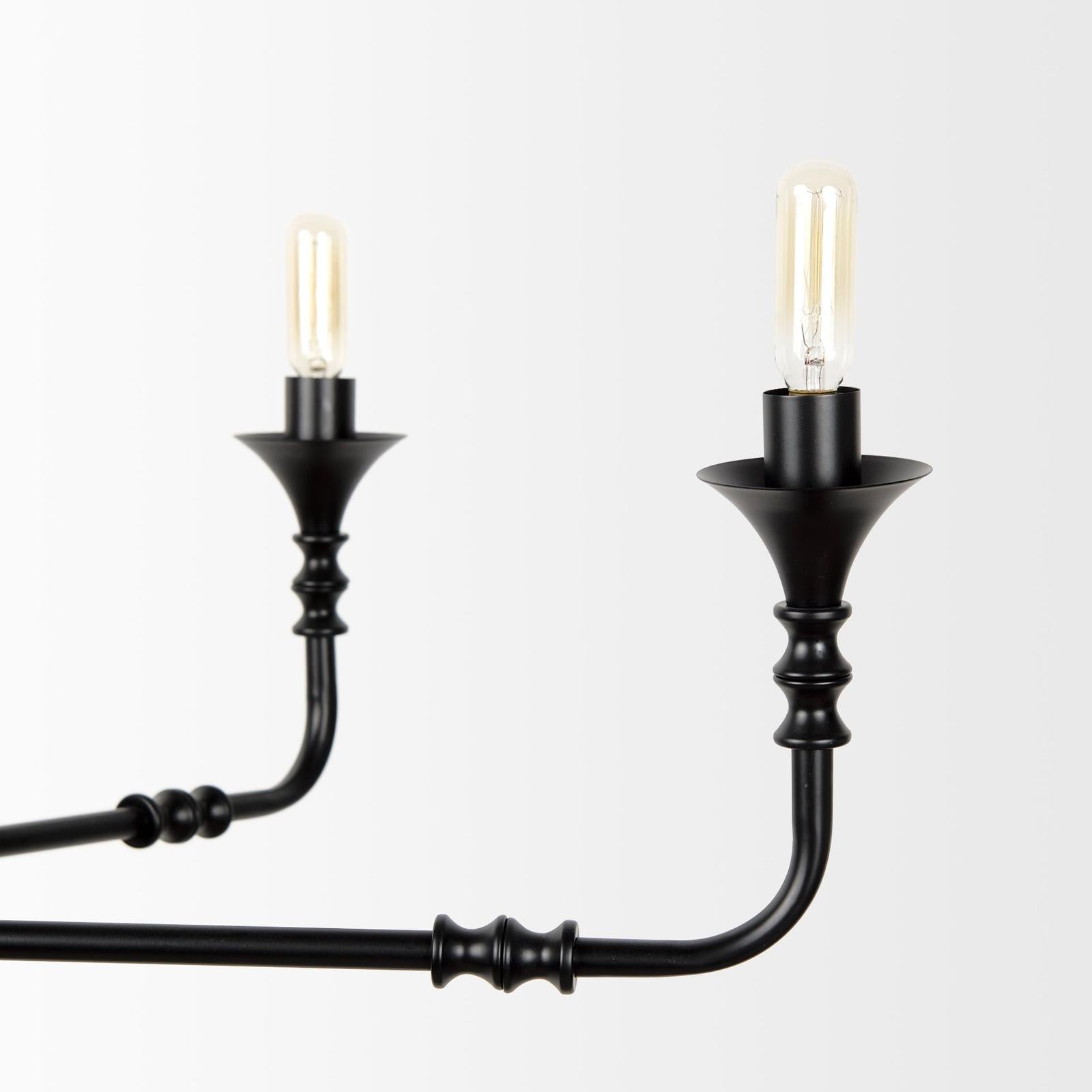 Mercana Gabriel Large Matte Black Chandelier Clearance